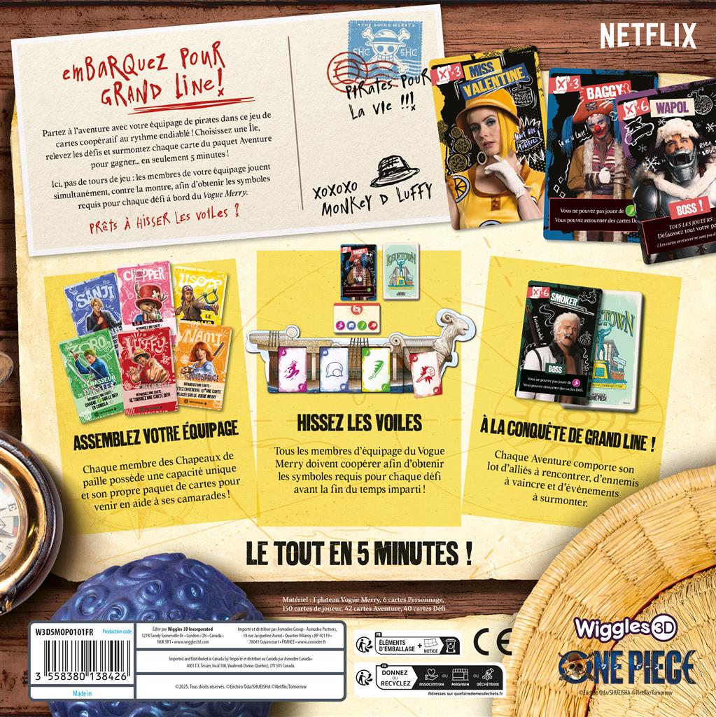 5 Minute One Piece – Jeu de société coopératif – FR - BOUTIQUE