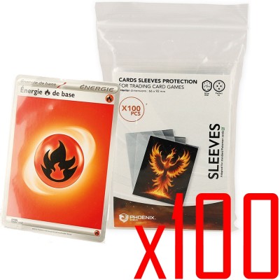 Phoenix Shield – Card Sleeves Standard 66x92mm – Transparent (x100)
