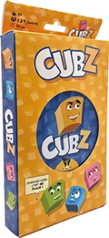 Boîte métallique et cubes colorés du jeu Cubz en français