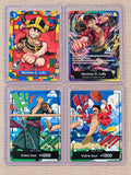 Lot Promo 4e Anniversaire One Piece Card Game FR Luffy P-110 + Leader + 2 DON