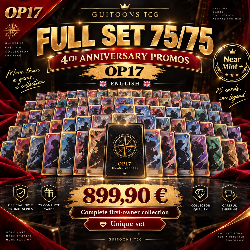 One Piece Card Game OP17 – Full Set Promos 4th Anniversary – EN – Near Mint +