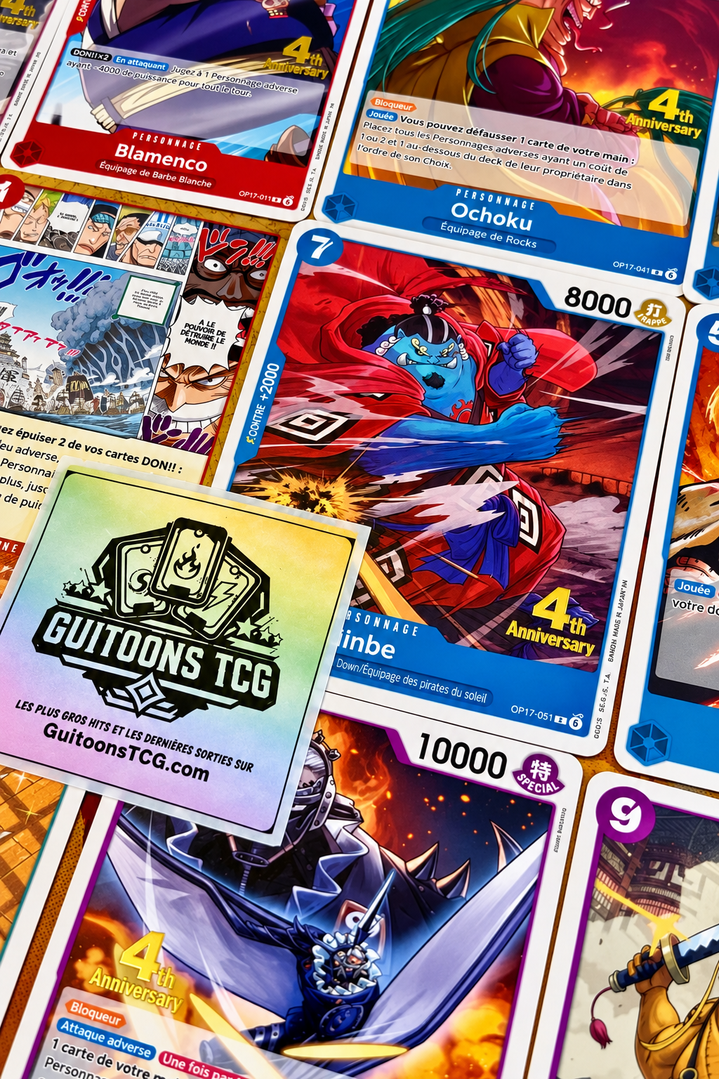 Full set 75 cartes promo One Piece Card Game OP17 4e Anniversaire français Near Mint+ – collection complète GUITOONS TCG
