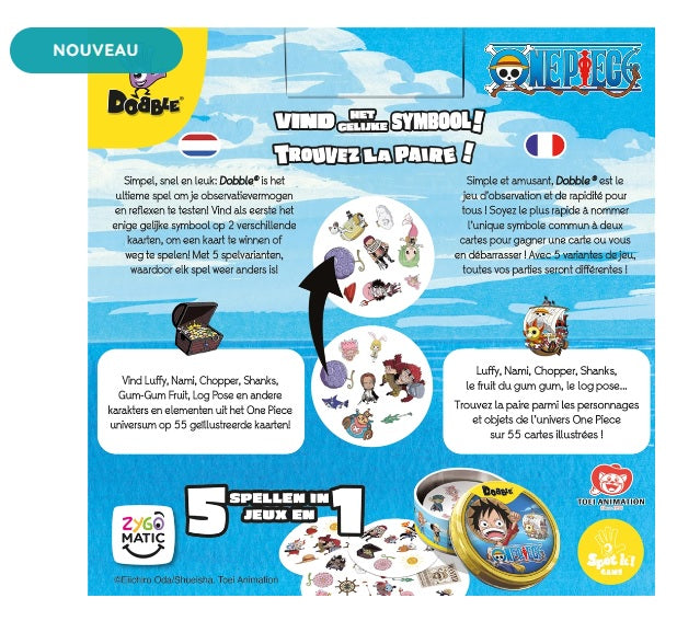 🧩 Bobble One Piece 🏴 Jeu d'ambiance rapide et convivial pour petits & grands !