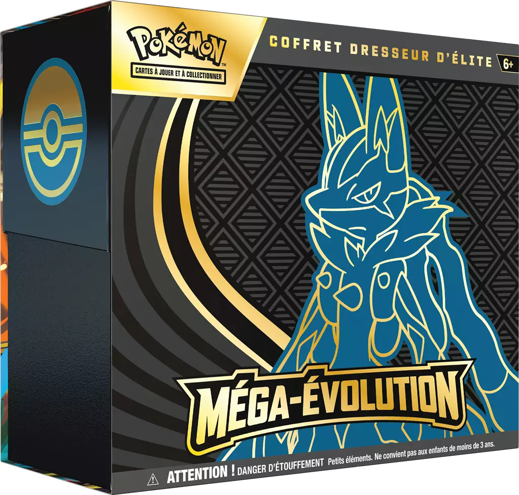 Elite Trainer Box (ETB) Pokémon Mega Evolution ME1 – Lucario Version (FR)