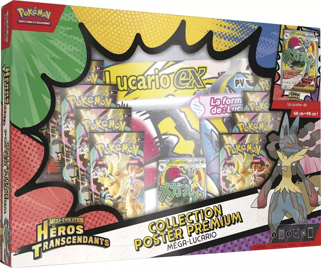 Coffret Poster Premium Pokémon Méga Évolution ME2.5 Héros Transcendants (FR)