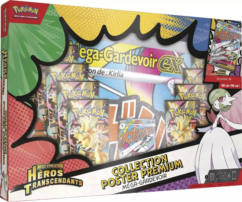 Coffret Poster Premium Pokémon Méga Évolution ME2.5 Héros Transcendants (FR)