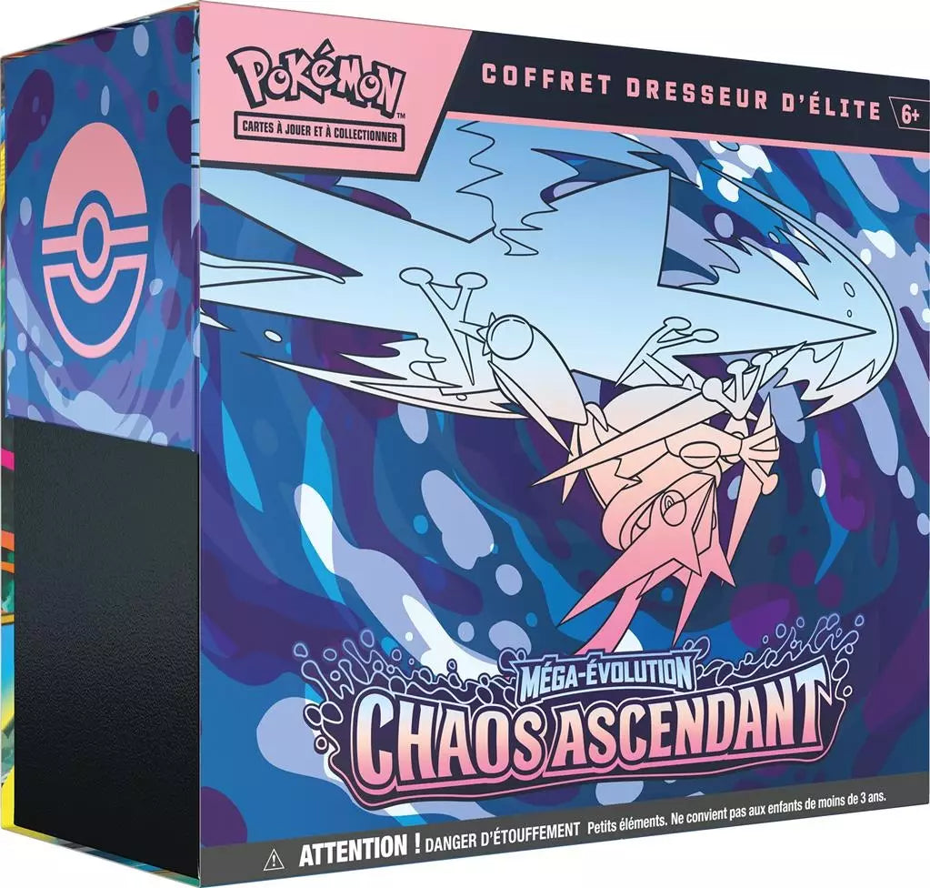 Coffret Dresseur d'Ellite (ETB) Pokémon Méga Évolution ME4 Chaos Ascendant (FR)