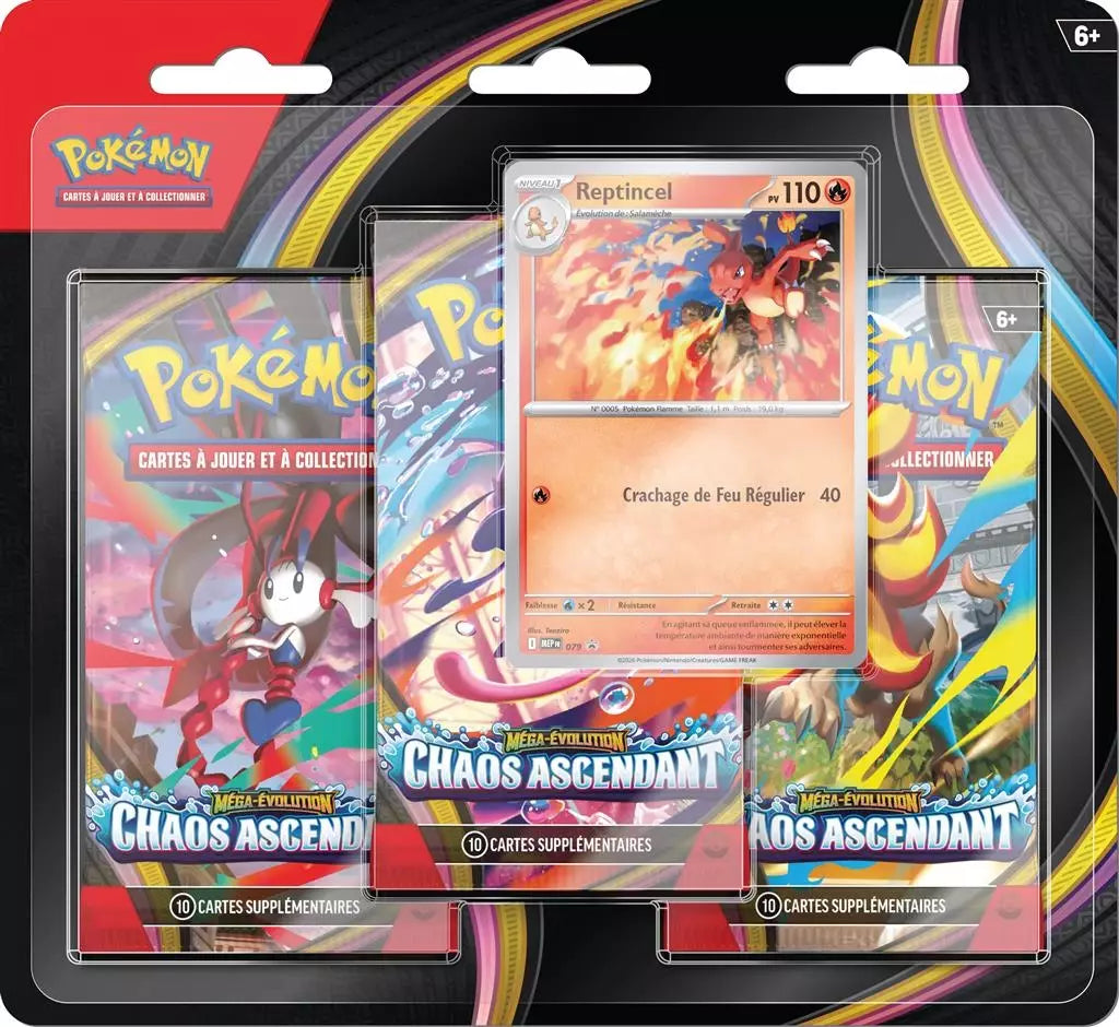 Tripack Pokémon Méga Évolution ME04 Chaos Ascendant (FR)