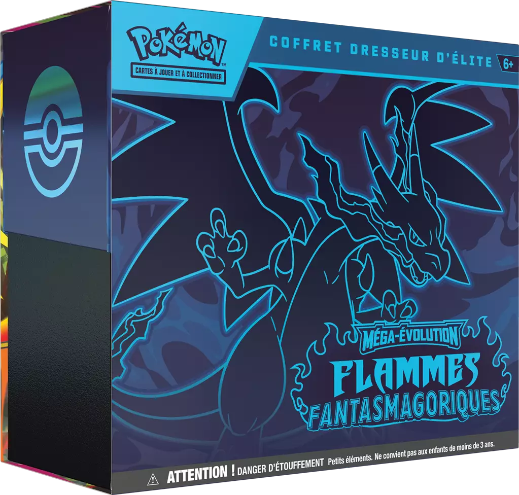 Coffret Dresseur d'Ellite (ETB)  Pokémon Méga Évolution ME2 Flammes Fantasmagoriques (FR)