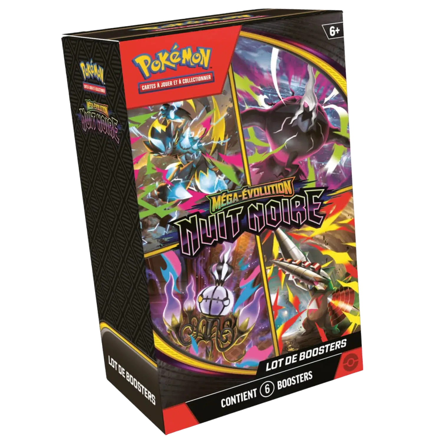 Bundle Pokémon TCG Méga-Évolution Nuit Noire ME05 contenant 6 boosters en français